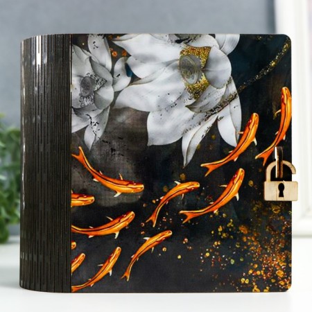 Casket-book "Fish" 14x14 cm mix