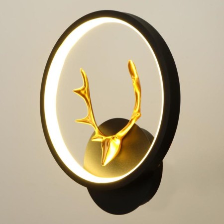 Bra "deer" LED 14W 4000K 24x24 cm black and gold 22x23 cm-2