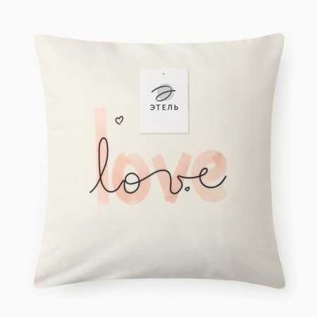 Case on the pillow Ethel "Love", 40*40 cm, 100 p/e, velor-4