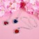 Pendant "chosen" heart in love, 40 cm, color mix