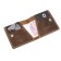 M-955 Purse on the button, a map for cards (2)/bill, color dark brown pulp 9.5x9.5x1cm