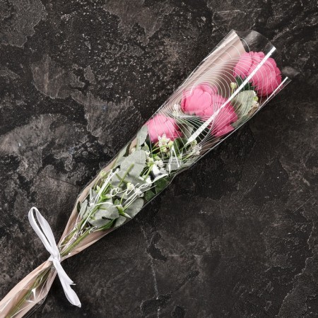 Package Concert Flowers, "Love at first sight", 12.5+4x45 cm, pink