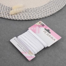 Knitted elastic, 7 mm, 3.5 ± 0.5 m, white color