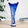 Vase "Coral" wood, blue (manual painting) 38cm