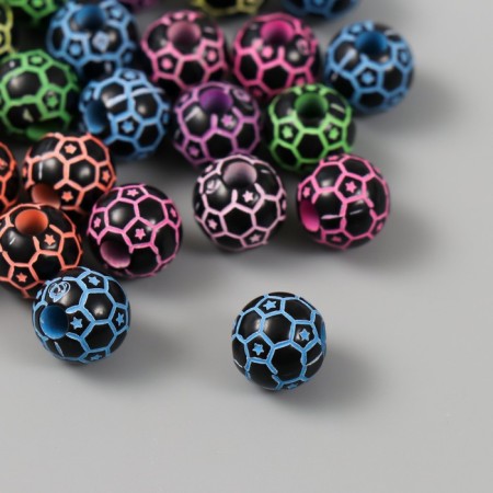 Beads for creativity plastic "Neon. Football" set of 20 g 1.1x1.1x1 cm-1