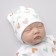 Hat with ears children's kinderlitto “first flowers”, age 0-3 months, 3 pcs