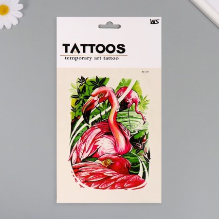 Tattoo on the body color "Flamingo" 26.1x14.6 cm