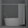 Bathroom cornice, telescopic, 70-120 cm, white color