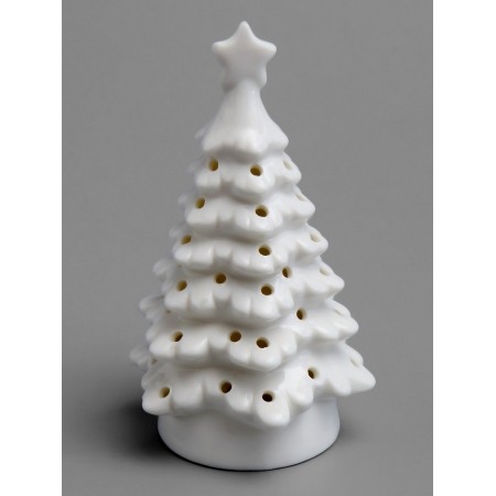 LED figure "White Christmas tree" 7.1x6.5x12 cm, 1 LED, LR44X3 (in the set), T/white-2