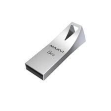 Flash drive maxvi MK2, 8 GB, USB2.0, th he is up to 25 MB/s, PBU up to 15 Mb/s, silver