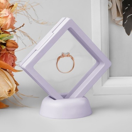Romb decoration stand, 7 × 3 × 7 cm, white color-4