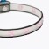 Collar "paws", 28 x 1 cm, Osh 18-24 cm, transparent/pink