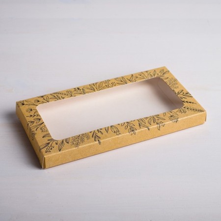 Chocolate box, confectionery packaging "Pleasure", with a window, 17.3 x 8.8 x 1.5 cm-2