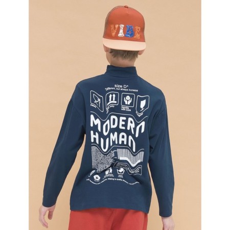 Turtleneck for a boy Pelican, height 116 cm, dark blue color-5