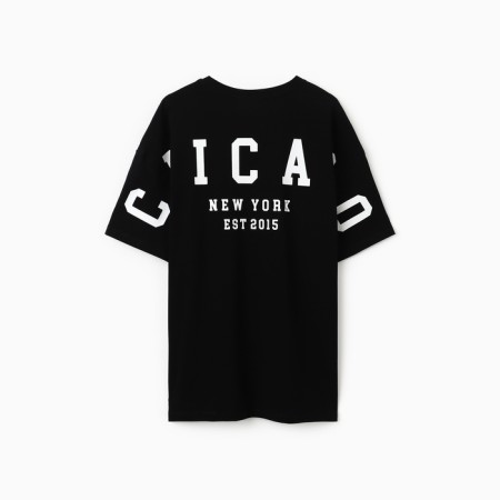 T-shirt female, black color, size One size (42-46)-4