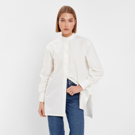 Women's shirt Minaku: Casual Collection Color White, Rr. 48