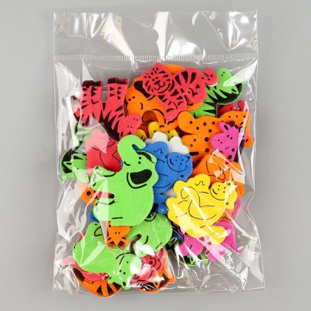 A set of figures from EVA on an adhesive basis "Animals", 13 gr, color mix-3