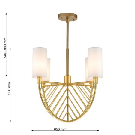 ARC 650 mm hanging chandelier, E14 160W-2