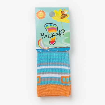 Noski children's terry, the color is light turquoise, size 7-8-2