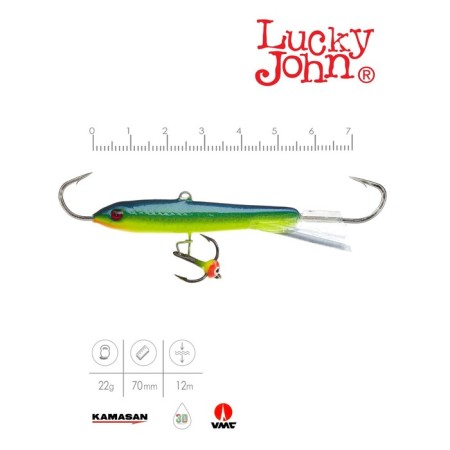 Balancir Lucky John Classic 7 + tee, 7 cm, color 29 blister-1