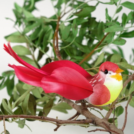 A bird for decoration and floristry, on a clothespin, mix, plastic, 1 pc., 8 x 8 cm-4
