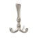 Furniture hook cappio pigtail, three -rod, matte satin nickel color