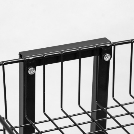 Strack Trade Universal Folding 3 baskets, on wheels, 35 × 35 × 76 cm, black color-6