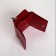 Women's wallet on the button, red color