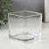 Glass of Glass for 1 candle "square" transparent 8x8x8 cm