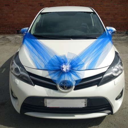 Set for decorating a car, blue-4