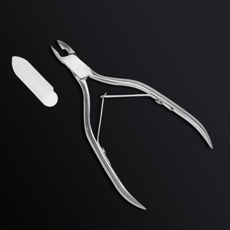 Manicure nippers for the cutter "Premium", double spring, 11 cm, blade length - 6 mm, silver color-3