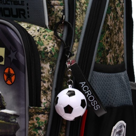 Frame backpack 35 x 28 x 15 cm, Across 178, filling: bag, pencil case, camouflage ACR22-178-4-12