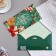 Money envelope "Happy New Year!" glitter, green background, 17x8 cm