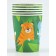 Set of paper dishes disposable "jungle" 6 plates, 6 glasses
