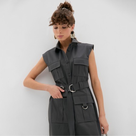 Women's dress minku: safari mini color graphite, river 42-2