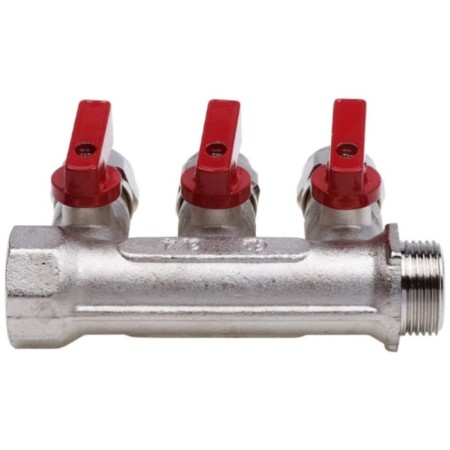 Universal collector Aqualink, 3/4 "X3/4" x16 mm, internal/outer, 3 exits, European fabric-3