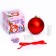 New Year's set for creativity. Christmas ball with a print of the handle "Kitten", red