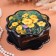 Casket "Field flowers", black, 16 x 16 cm, lacquer miniature