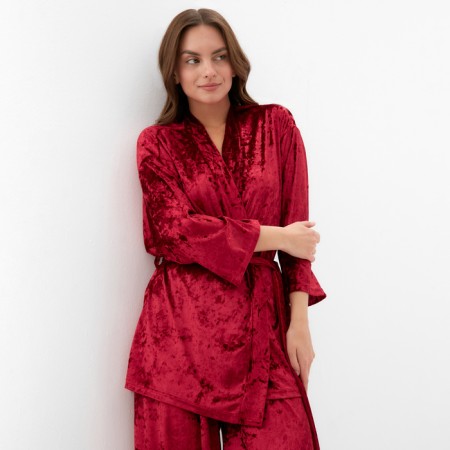 Women's costume (jacket, trousers) KAFTAN, size 44-46, burgundy color-4