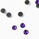 Rhinestones for the creativity of cold fixation purple, d = 3 mm, 70 g