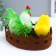 Easter souvenir "Chicken and chicken on the lawn" 15x10x9 cm