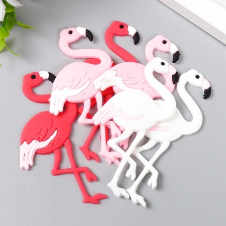Decor for creativity of the rubber "Flamingo" set 6 pcs mix 7.5x3.5 cm-1
