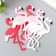 Decor for creativity of the rubber "Flamingo" set 6 pcs mix 7.5x3.5 cm