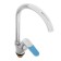 Accoona A4519 kitchen mixer with a set of colored linings on a handle, brass, chrome