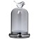 Glass Glass for 1 candle "Sobe with a bird" silver haze 21.5x12.5x12.5 cm
