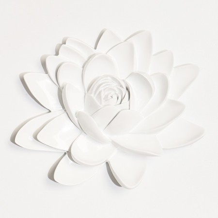 Nast -wall decor, "lotus" 15.5 x 18.5 cm, white-2