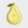 Ceramic “pear” plate, flat, yellow, 22.5 cm, 1 variety, Iran