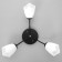 Six 3x15W E27 50x50x15cm Bayerlux black-white