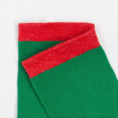 Women's socks "Frost red nose", green color, size 23-25-3