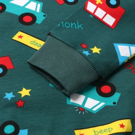 Set for a boy (sweatshirt, trousers), emerald color, height 98 cm-6